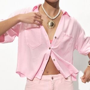 Zara Light Pink Casual Shirt